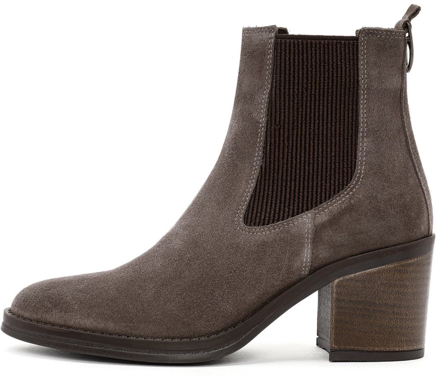DERIMOD Cowboy Boots Suede Leather Heeled Cowboy Boots
