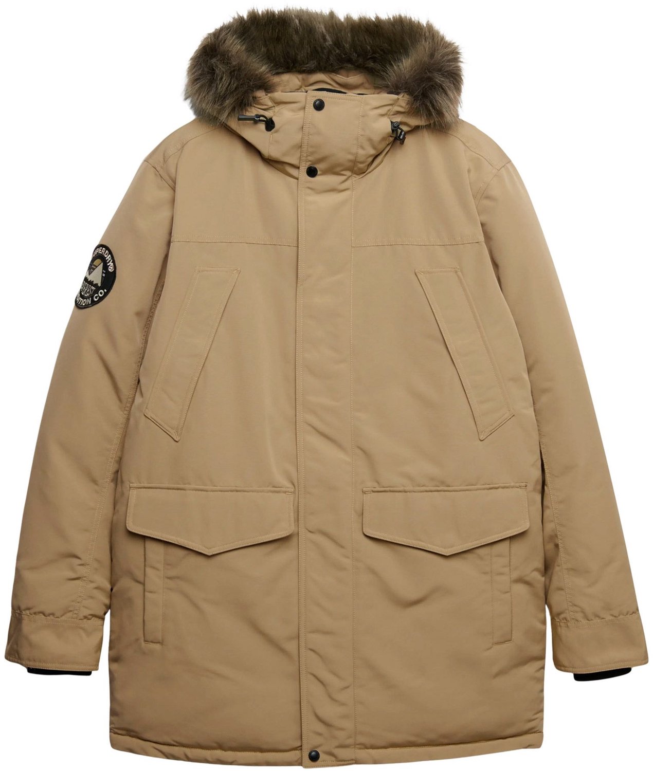 Superdry City Padded Parka Winterjas Heren Beige