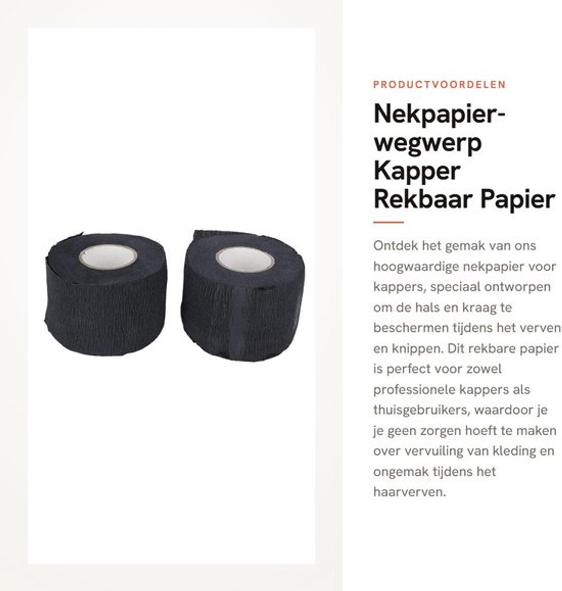 Dailygoody - Nekpapier-wegwerp Kapper - Rekbaar Papier - Bescherming voor Hals en