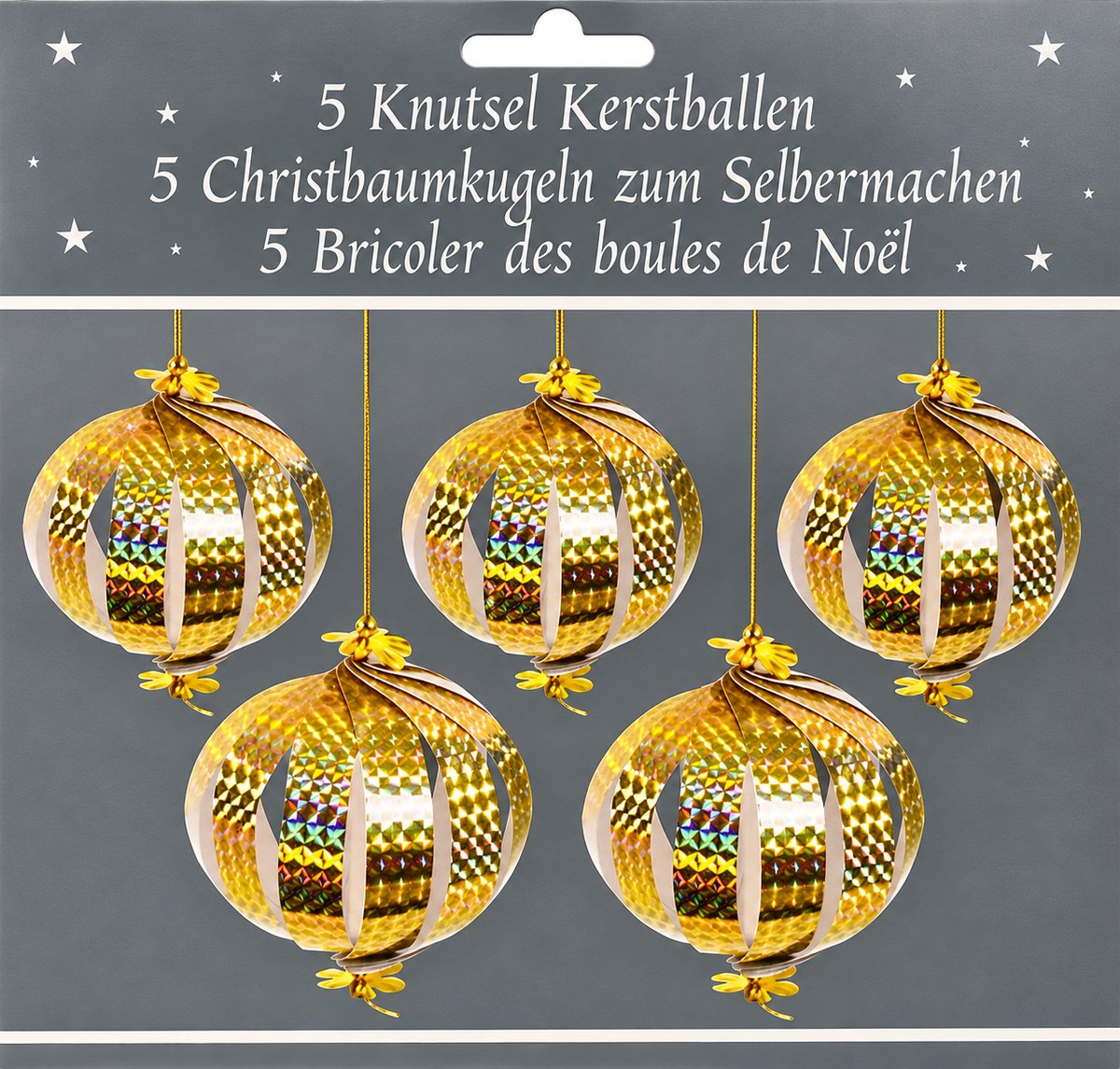 Knutselen - Kerstballen - Goudkleurig - Kerst - Kinderen - Knutselpakket