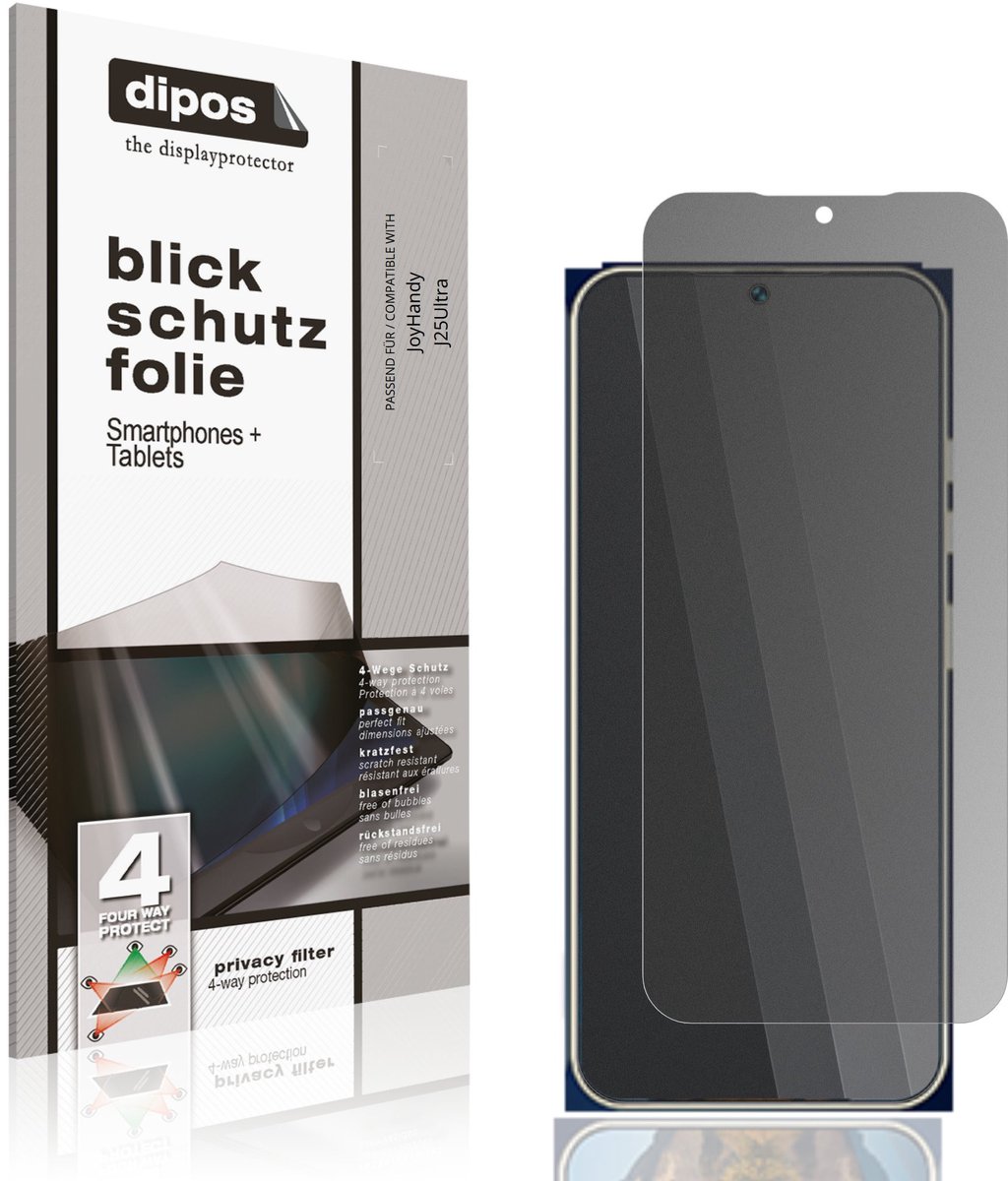dipos – Matte Privacy Screenprotector geschikt voor JoyHandy J25 Ultra | Anti-Spy Beschermfolie