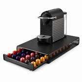 Porte Capsules LaCardia avec Tiroir - Porte Capsules Nespresso - 60 Tasses - Noir
