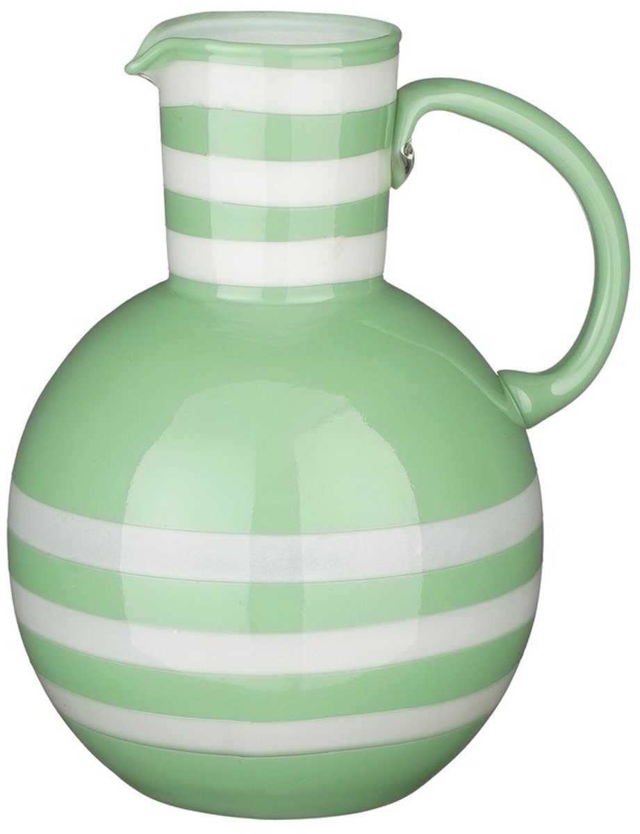 Mica Decorations Bazaar Vaas - H21 x Ø18 cm - Glas - Groen