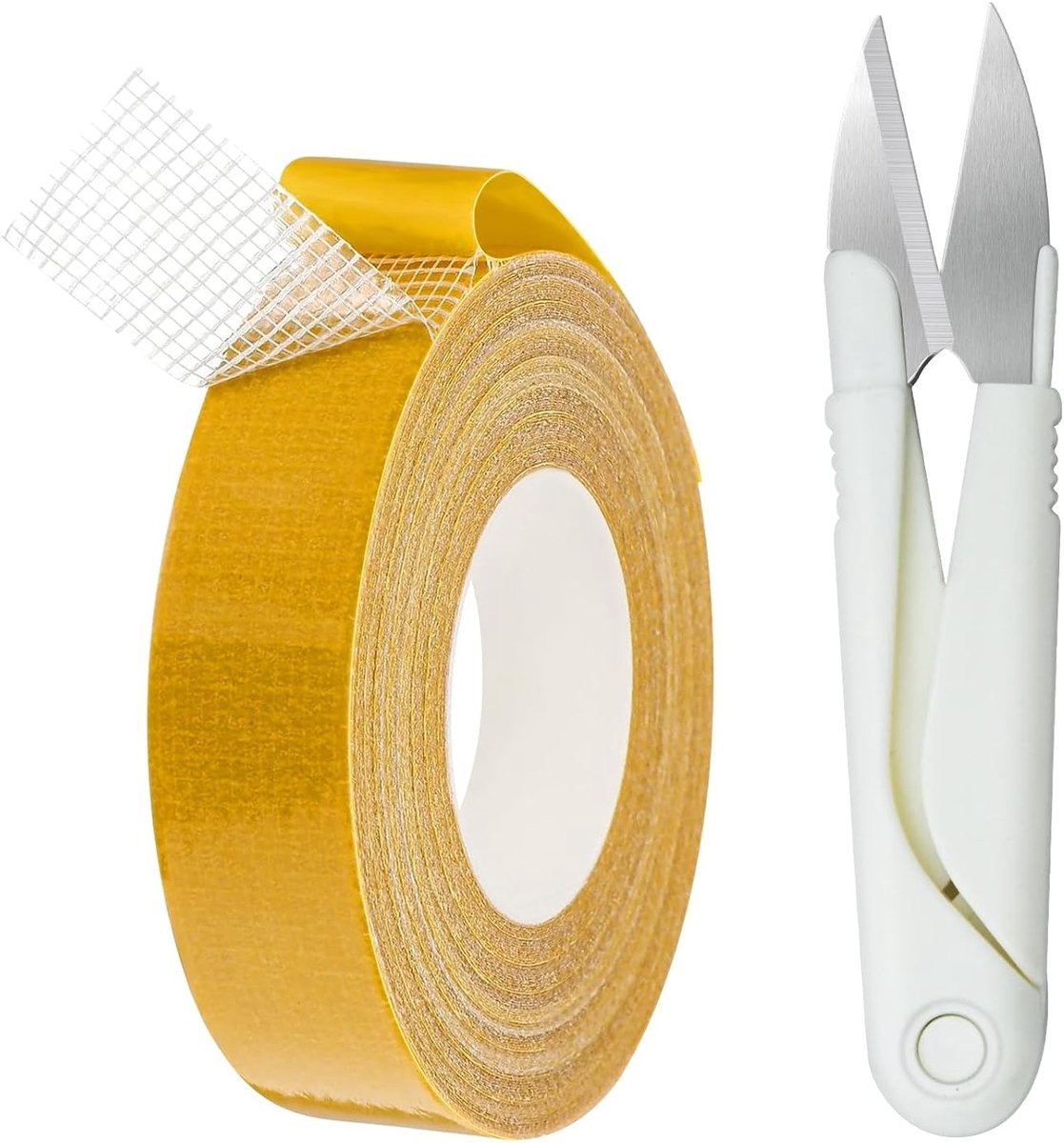 Dubbelzijdig Tapijttape - Transparant - 2,5 cm x 10 m - Sterk Stofweefsel - Voor Thuis en School