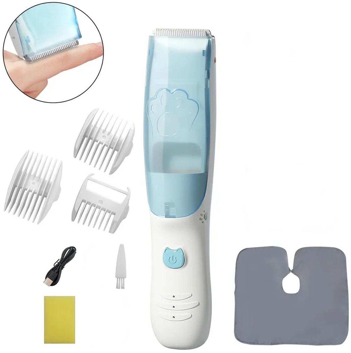 Deze 2-in-1 tondeuse Geschikt voor babyhaar combineert knippen en stofzuigen in één apparaat, werkt stil (<42 decibel), heeft een keramisch mes, biedt 5 haarlengte-opties, USB-C-opladen, een draadloos ontwerp en is gemakkelijk schoon te maken.