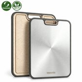 100% Titanium Snijplank – Dubbelzijdig met Tarwevezel – Metalen Snijplank – Hygiënisch & Roestbestendig - Vermijd Microplastics