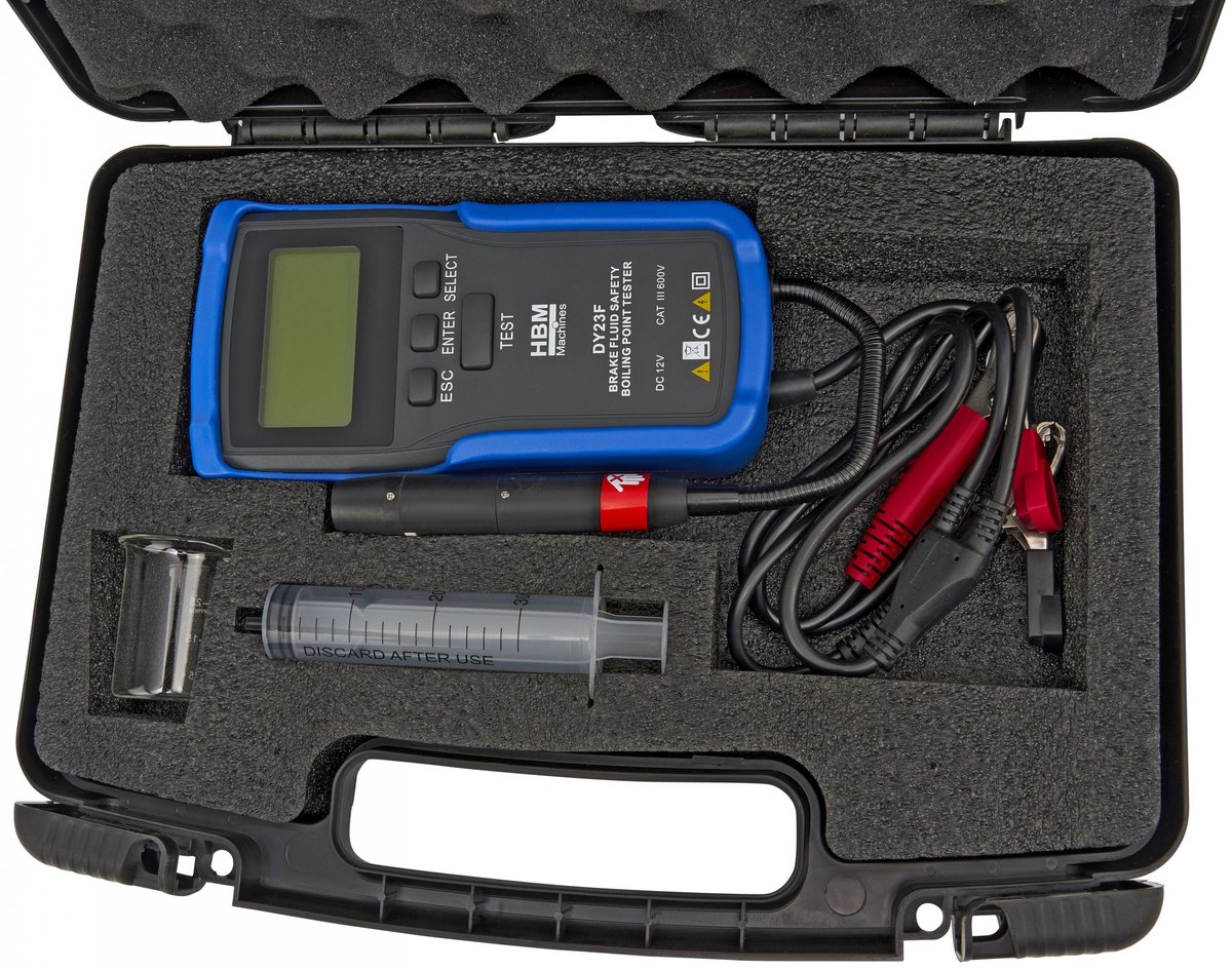 HBM Digitale Remvloeistoftester & Kookpunttester 12V voor DOT3, DOT4, DOT5, DOT5.1 en Super DOT4