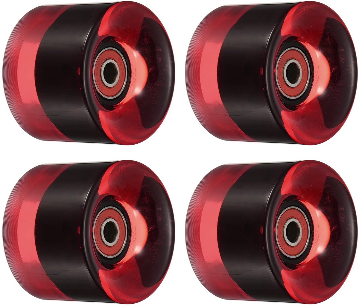 Elzusha Set van 4 Skateboardwielen 60mm met ABEC-9 Lagertjes