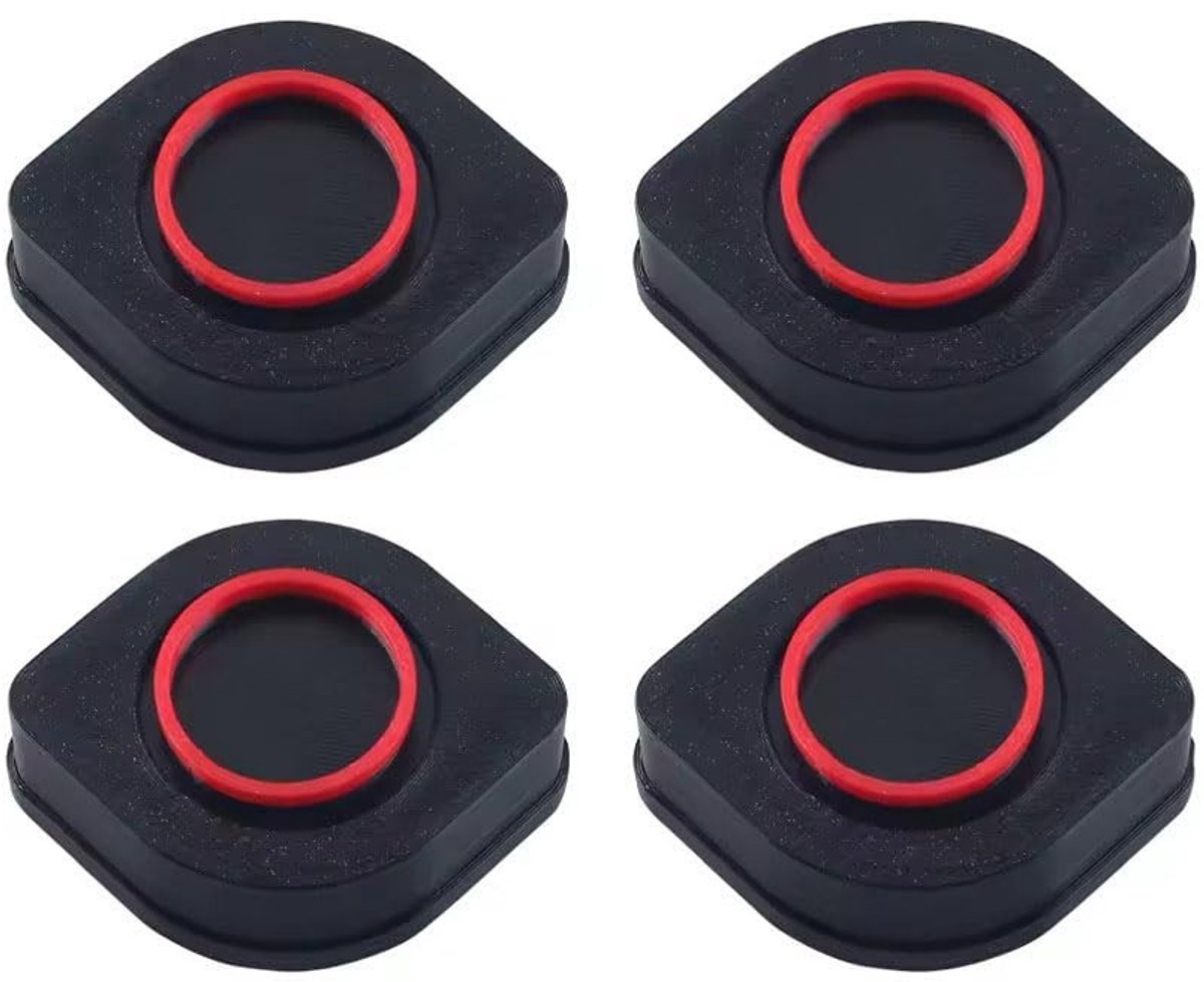 Elzusha - Anti Vibration Pads voor 3D Printer - Schokabsorberende Voet Pads - Zwart/Rood