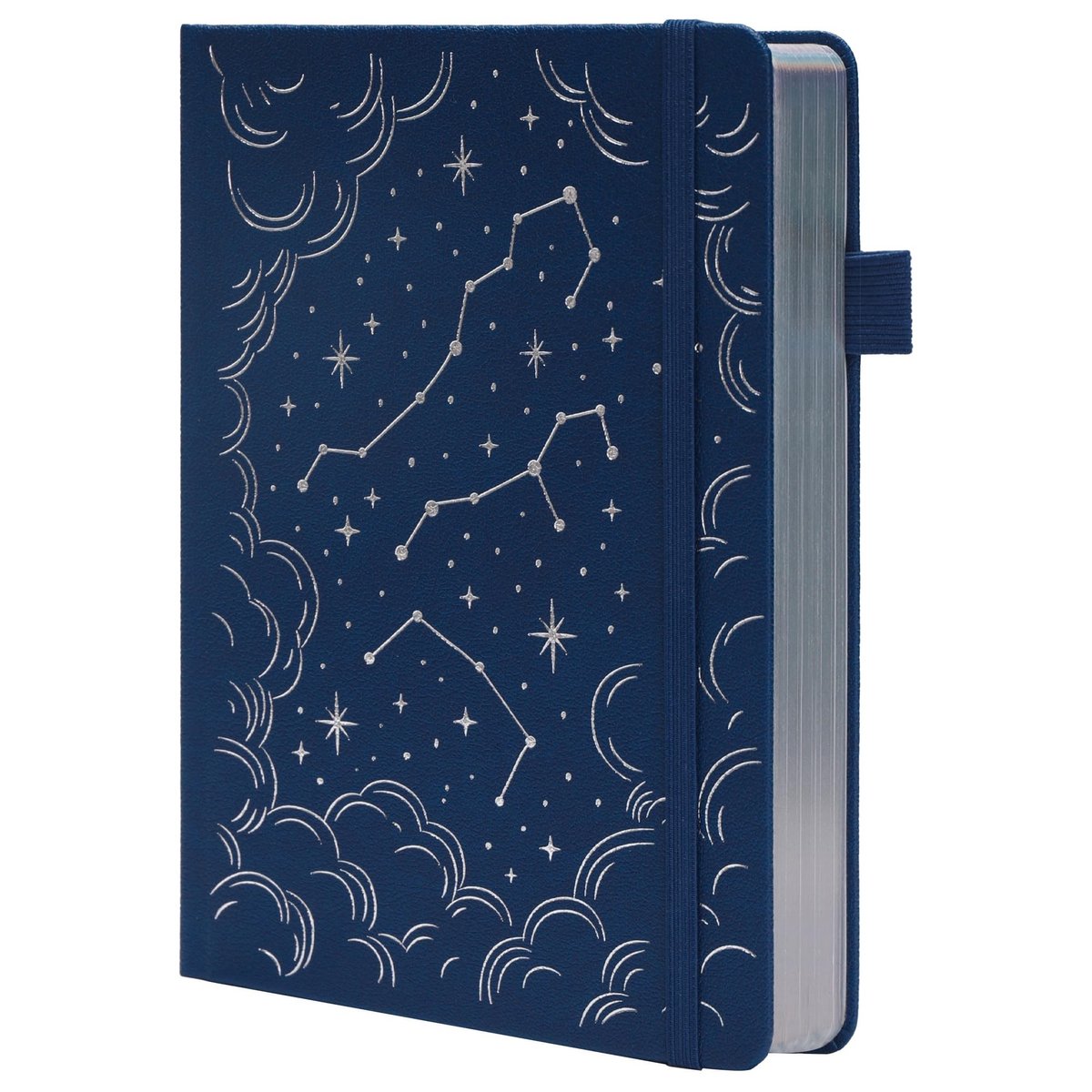 Elzusha - A5 Notitieboek met Dotted Pagina's - Hardcover PU Leer - Blauw