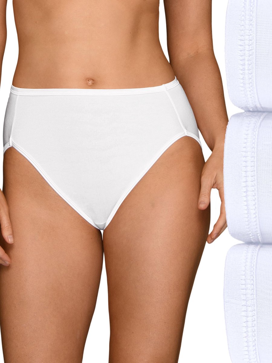Elzusha - Dames Briefs - Stretchstof - Wit Multi