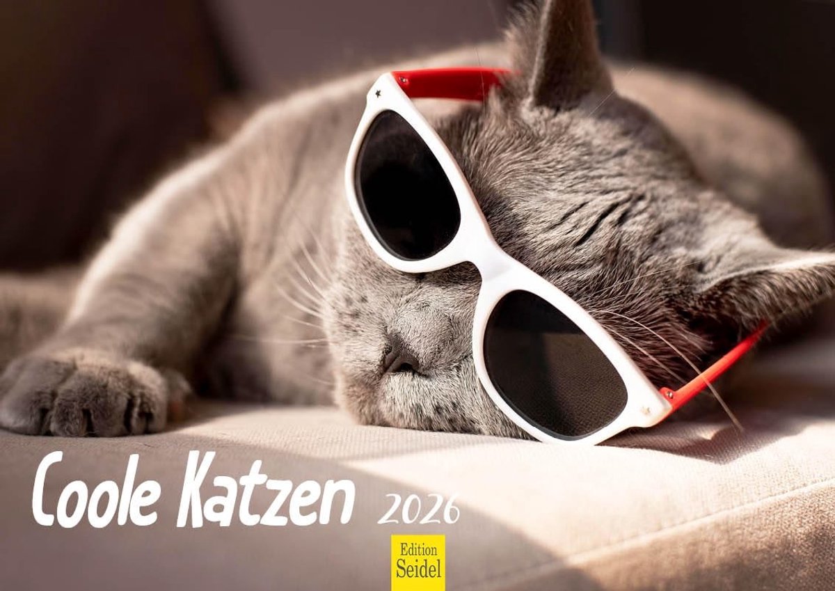 Elzusha - Wandkalender 2026 - Mooi Ontwerp met Coole Katten