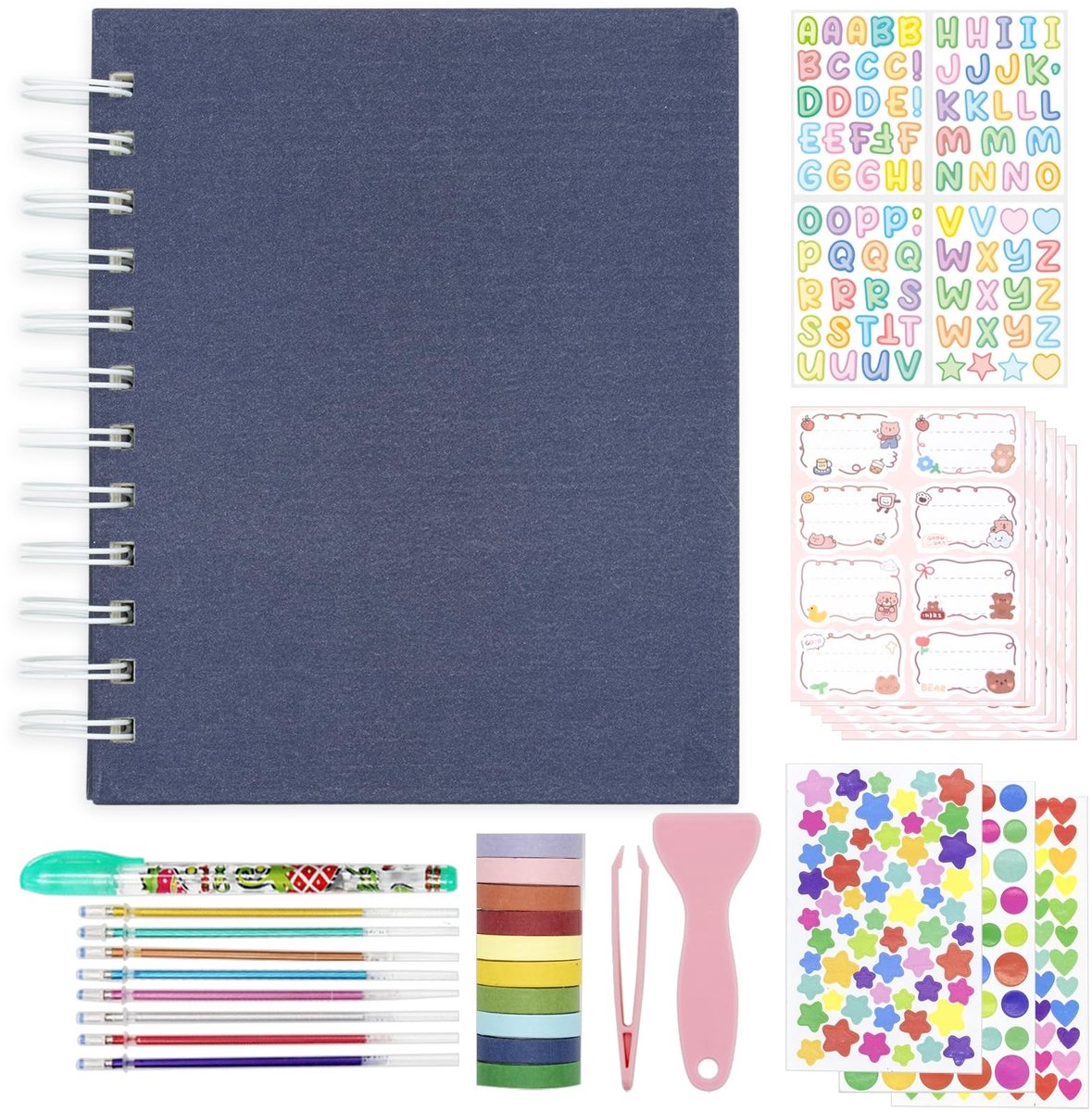 Elzusha - Zelfklevend Fotoalbum voor Kinderen met 25 Pagina's en DIY Accessoires