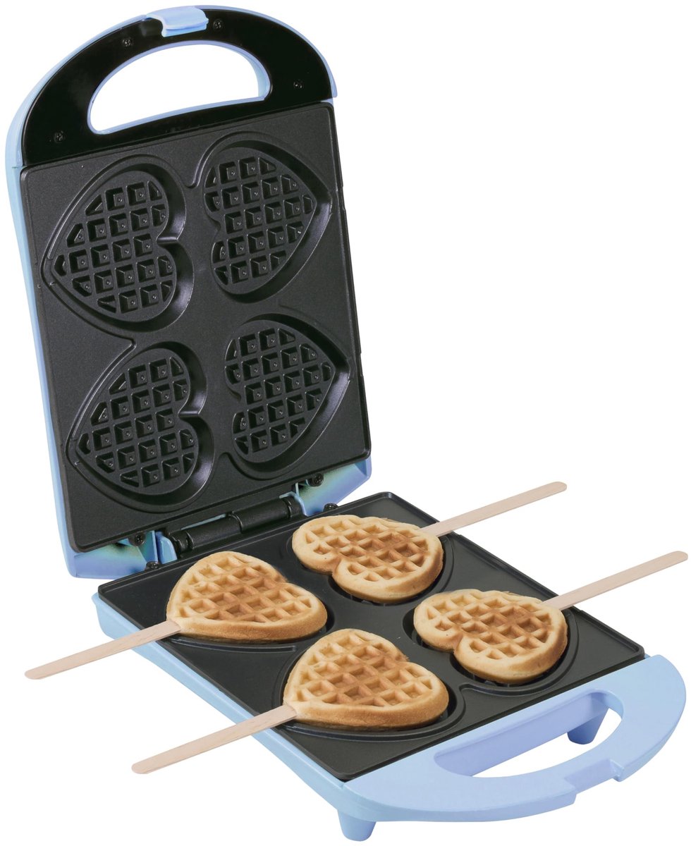 Elzusha - Wafelijzer voor Hartwafels op een Stokje, Ideaal voor Feesten