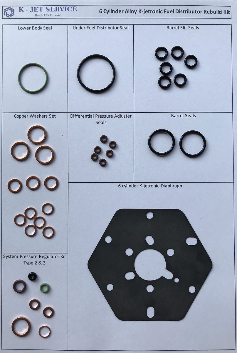 Elzusha - Reparatieset voor Bosch K-Jetronic - Aluminium 6 cilinders