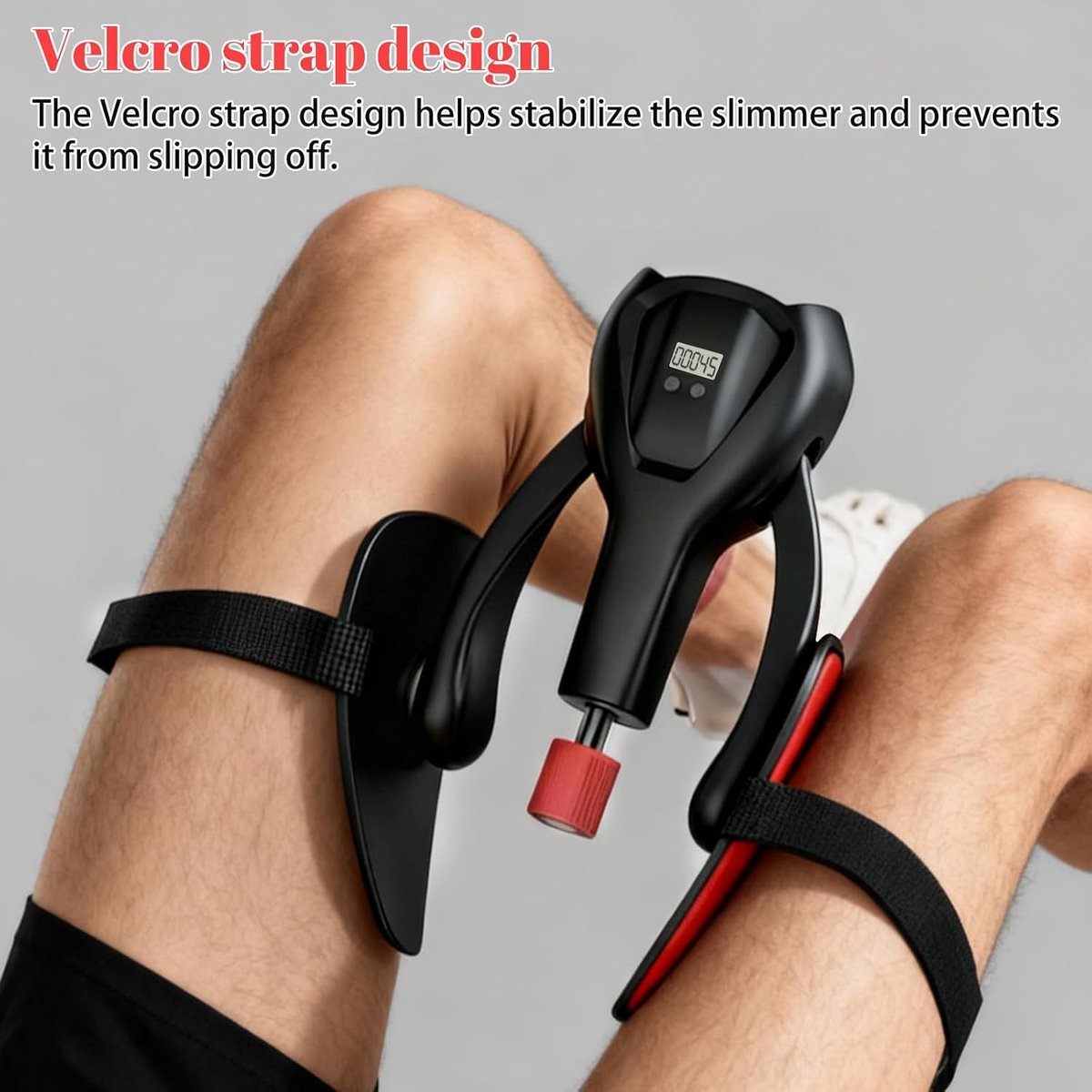 Thigh Trainer - Zwart - Fitnessapparaat voor Thuis - Met Verstelbare Weerstand en Geïntegreerde Teller - Voor Dijen en Billen