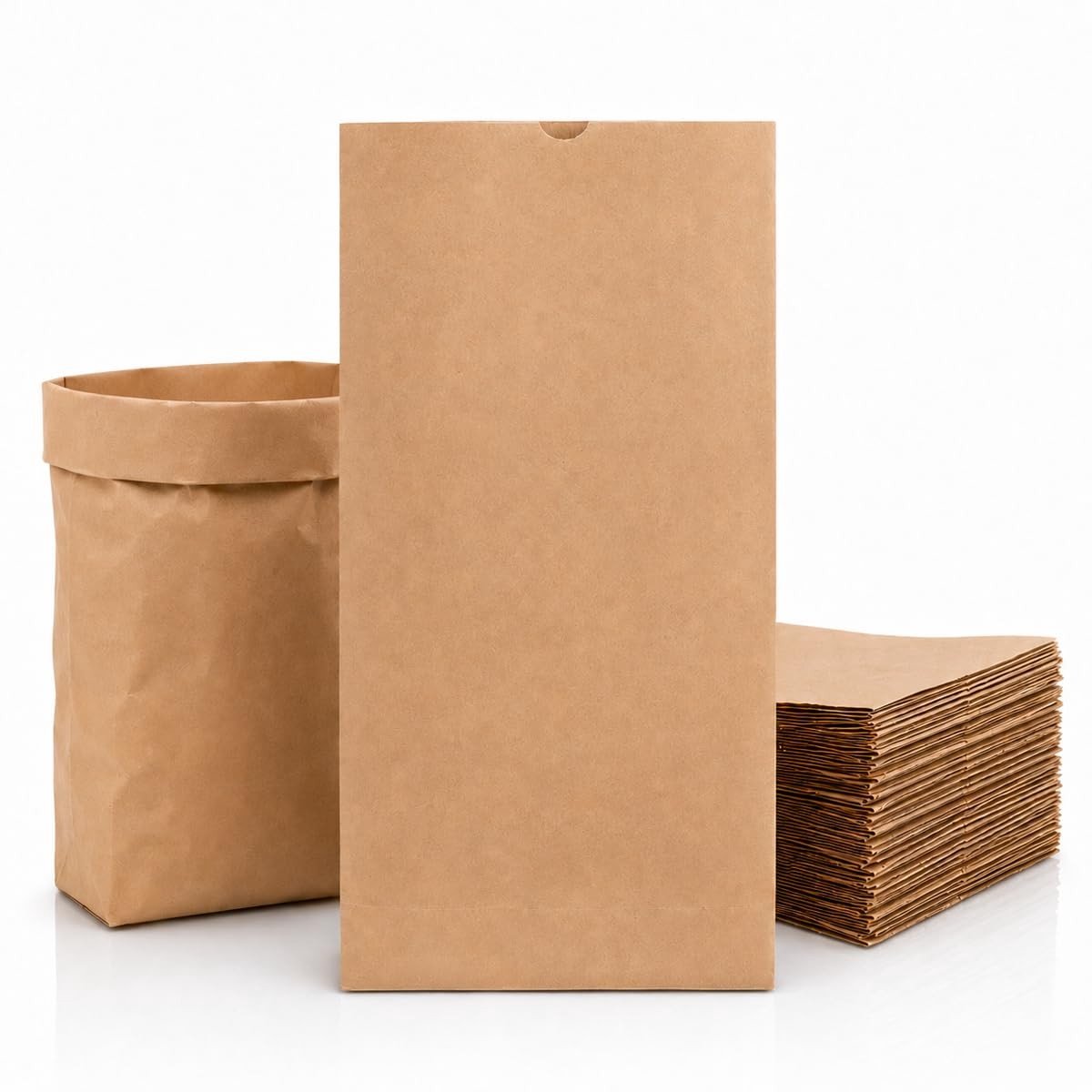 Kraft Papieren Tassen 23 x 37 cm met Kruisbodem voor Cadeaus - 100 Stuks