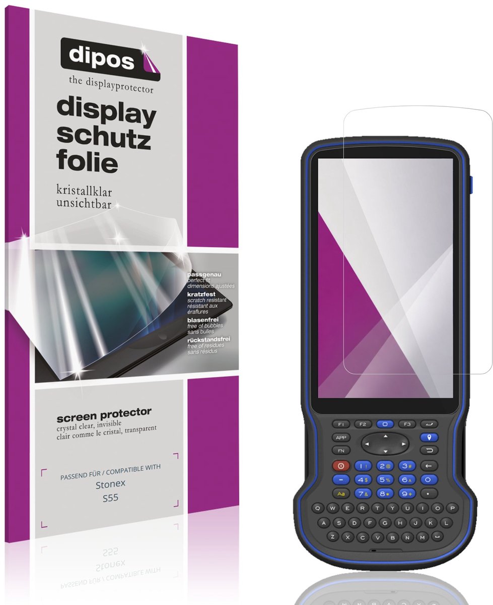 dipos – 2x Beschermfolie geschikt voor Stonex S55 | Krasbestendige & heldere Screenprotector Ultra-Thin