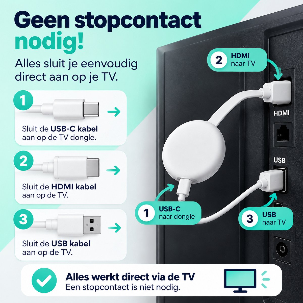 Narlix TV Dongle 4K Ultra HD - Android Streaming Box - WiFi & Bluetooth - 16GB Opslag - Geschikt voor Chromecast-functionaliteit - Incl. Batterijen - Smart TV Stick - Geschikt voor Netflix, YouTube & meer — cadeau in Elektronica - foto 2