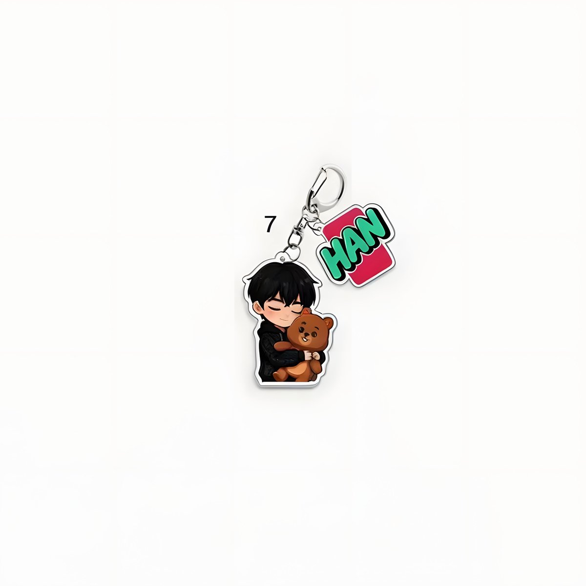 KPOP Stray Kids SKZ Han Acrylic Keyring Plush Hug [Sleutelhanger]