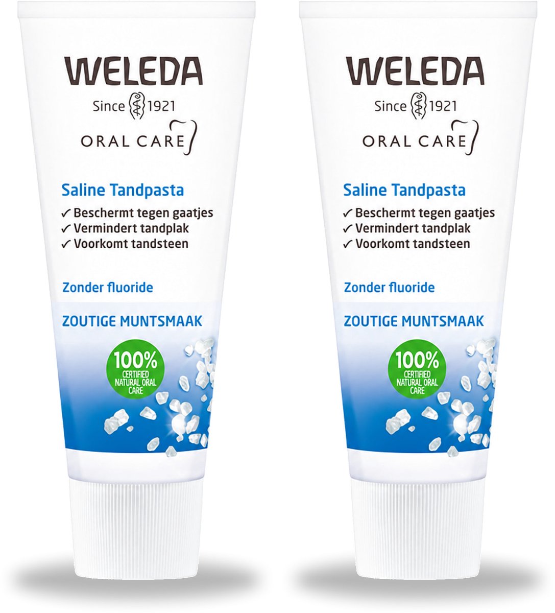 2 x WELEDA - Tandpasta Saline - 75ml - Bulkverpakking - 2 stuks
