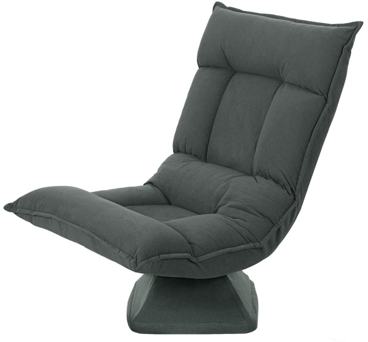 Ropilly 360 Graden Draaibare Vloerstoel - Verstelbare Rugleuning - Lazy Sofa voor Gamen en Lezen - Donkergrijs - 70x62x95 cm