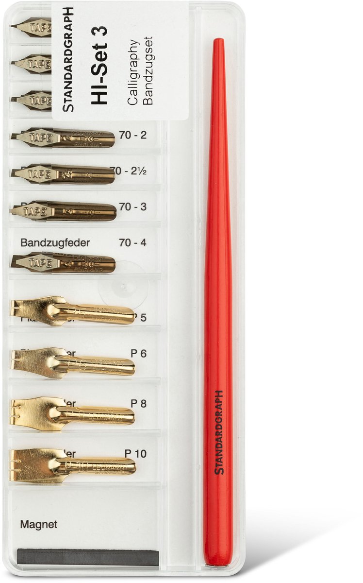 Standardgraph - Tekenset 3 - Italic & Poster inculief Penhouder - SG-HI-SET3