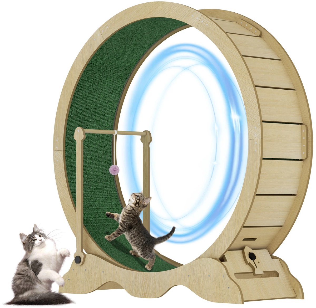 Seth Select Katten loopwiel 100 cm – Groot Kattenrad voor Binnen – Katten Loopband – Stil & Ruimtebesparend – Fitness voor Katten