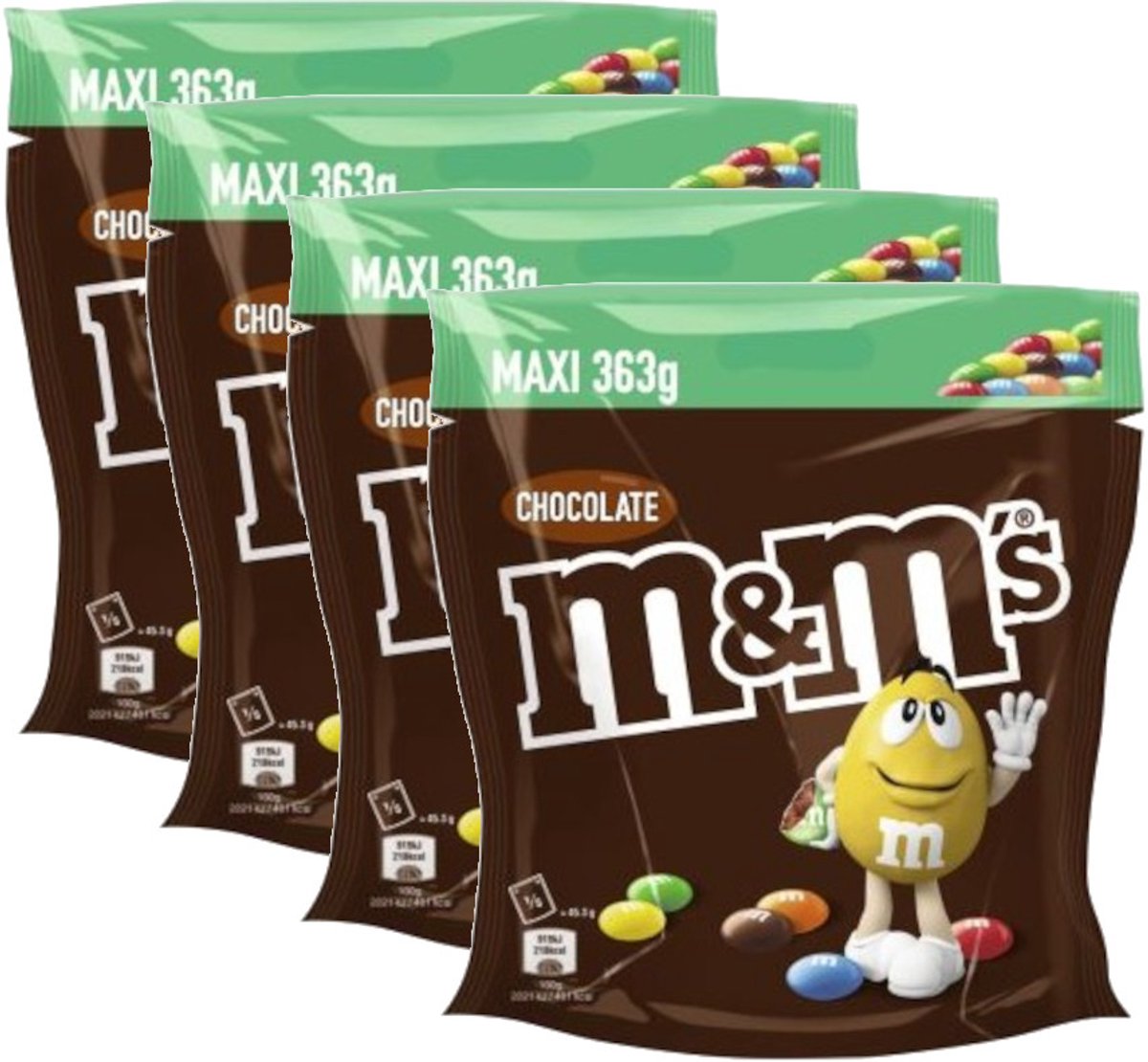 M&M Chocolate Maxi - Multipack - Melk Chocolade Snoepjes - 1452g (4x363g)