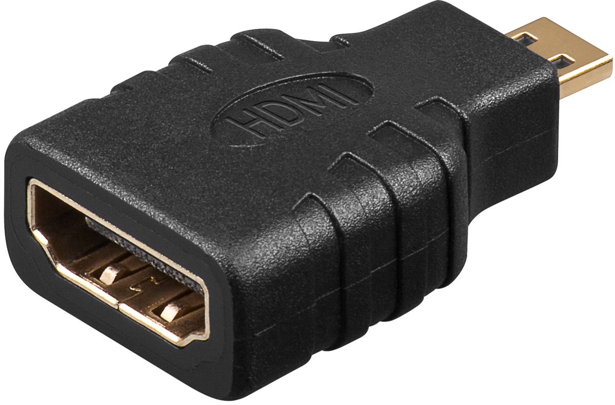 Goobay HDMI-adapter, HDMI micro-connector (type D) > HDMI-bus (type A)