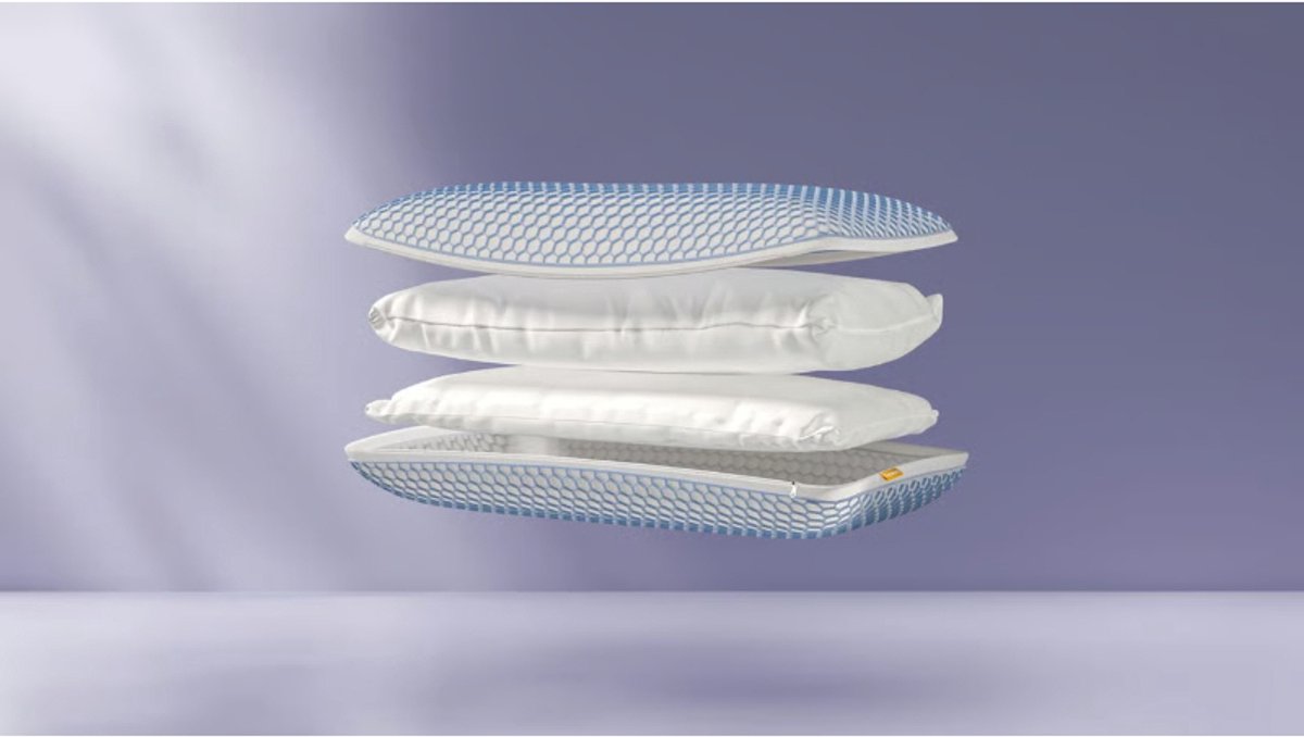 Hoofdkussen - Emma AirGrid Comfort Kussen – 40x70 cm – Verkoelend Hoofdkussen – Ergonomisch & Verstelbaar