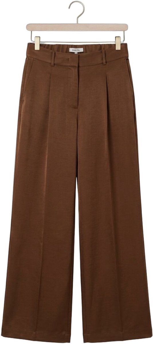 DANTE6 Jules Satin Smart Pants Broeken Dames - Bruin - Maat 40