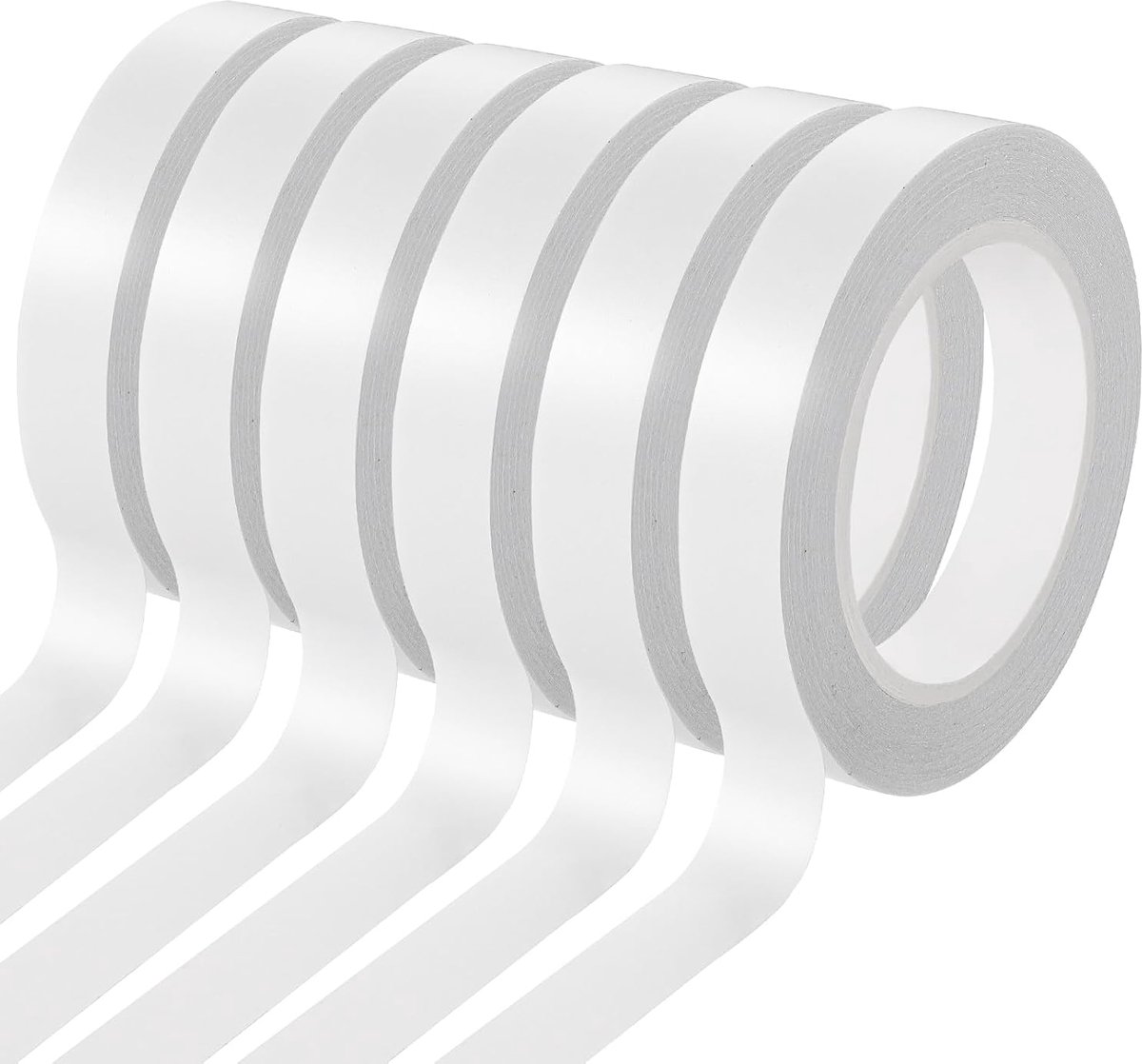 6 rollen dubbelzijdig plakband, geschikt voor knutselprojecten, sterk dubbelzijdig plakband, kunsttape, dubbelzijdig kleefband, te gebruiken voor het maken van kunstwerken, kaarten, scrapbooking en het inpakken van cadeaus (1 cm x10mcm).