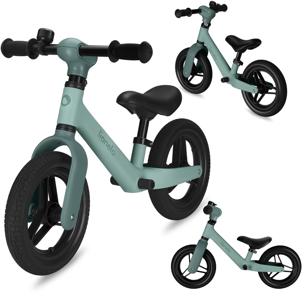 Lionelo Toni Loopfiets vanaf 18 Maanden – Ultralicht 2,3 kg – Eerste Loopfiets voor Peuters – Verstelbaar Zadel & Stuur – Tot 30 kg – Onderhoudsvrije PU-Wielen – ABEC-7 Lagers – Voetsteun – Stuurbegrenzing 120° – Ergonomisch – EN 71-1