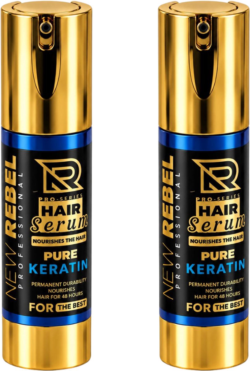Gold Style Protein Haarserum 2x – Hydraterend Serum voor Droog & Beschadigd Haar – Glans & Sterker Haar – Dames & Heren – 2x 50 ml