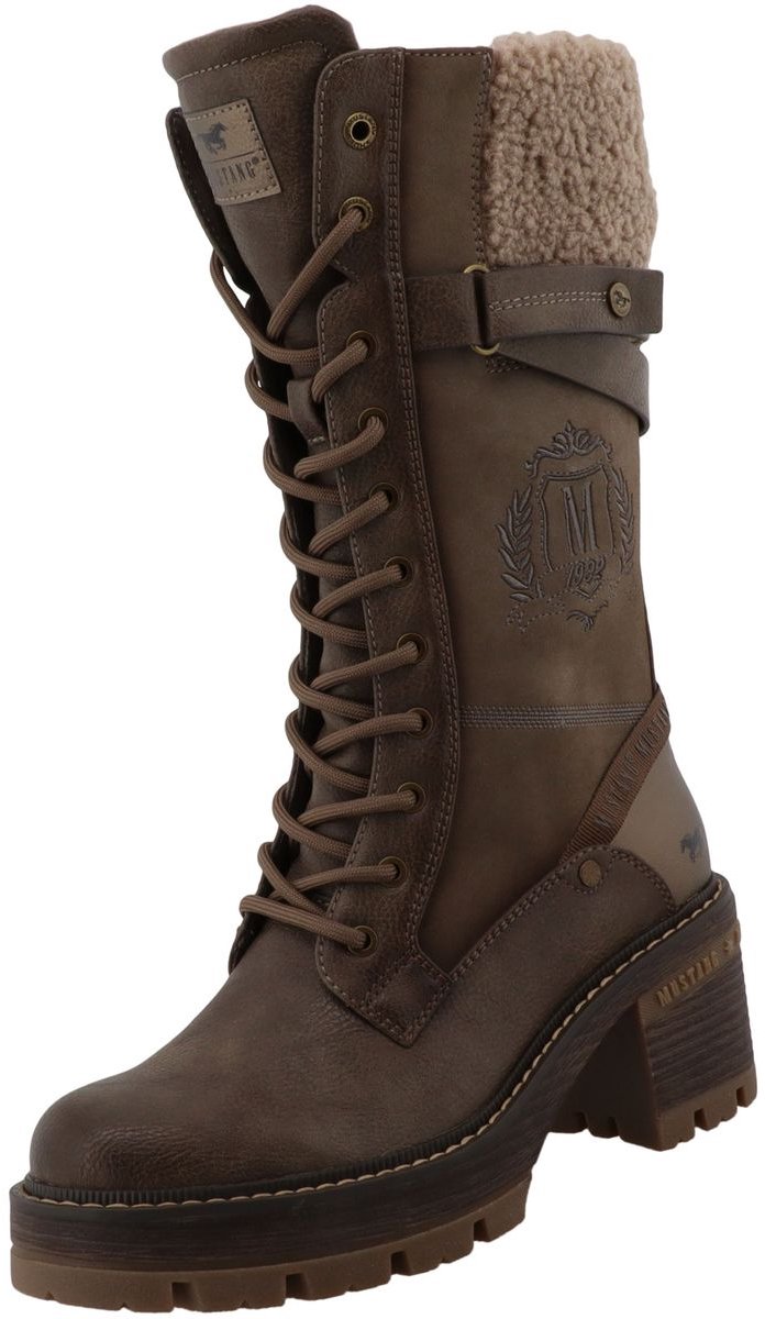 Mustang dameslaarzen grijs 15M0132011-taupe