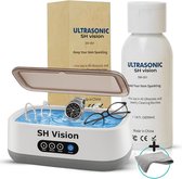 Ultrasoon Reiniger 640 ml – Brillenbad – Brillenreiniger – Sieraden Reiniger – Ultrasoon Reinigingsapparaat – Inclusief Reinigingsvloeistof 50 ml + Microvezeldoekje – SH Vision