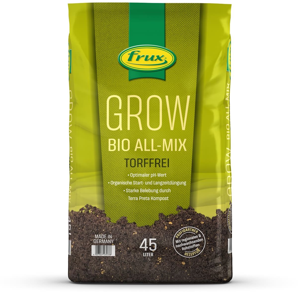 frux Pro Grow Bio All-Mix cannabissubstraat torfvrij 45 liter