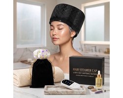 Haarstomer met Warmtekap – 10 Warmtestanden & 3 Timerinstellingen – Diepe Haarverzorging – Thermische Stoomkap– 10 Warmtestanden & 3 Timerinstellingen – Diepe Haarverzorging – Thermische Stoomkap