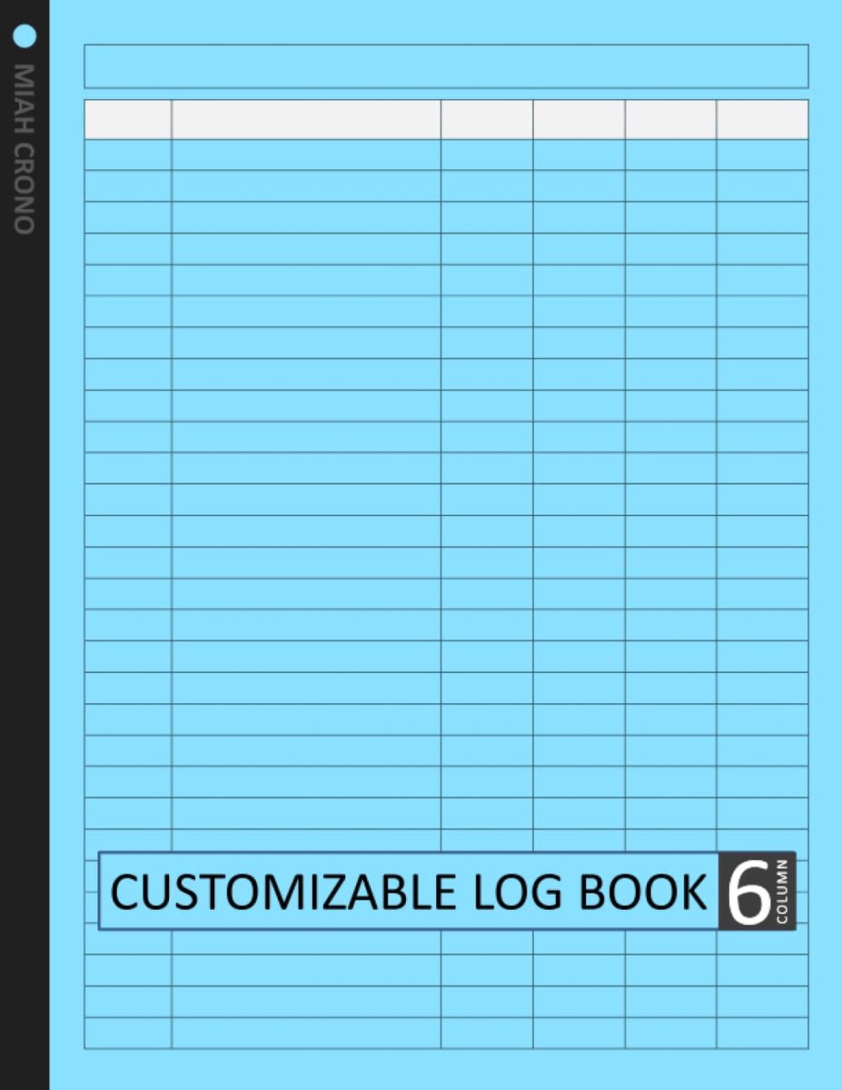 Customizable Log Book: 6 Column Log Book for Tracking Income and Expenses, Orders, Inventory, Sales, Accounts, Vehicle - ShopVlot