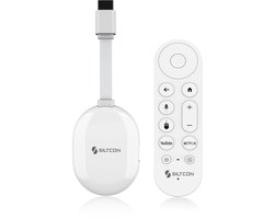 Siltcon® Android TV Box 4K HDR – Streaming Box - 2.4 & 5 GHz WiFi & Bluetooth – TV Stick - 16GB – Geschikt voor Google TV Streamer & Assistant– Upgrade elke TV naar SmartTV - Geschikt voor 3000+ apps! - Wit
