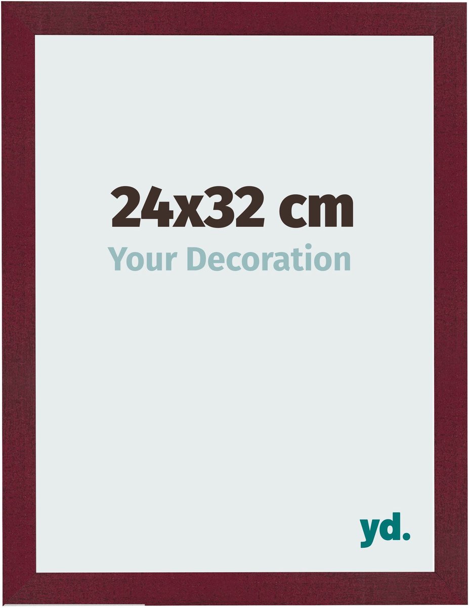 Your Decoration - Fotolijst 24x32 cm - MDF - Wijnrood Geveegd - Bologna