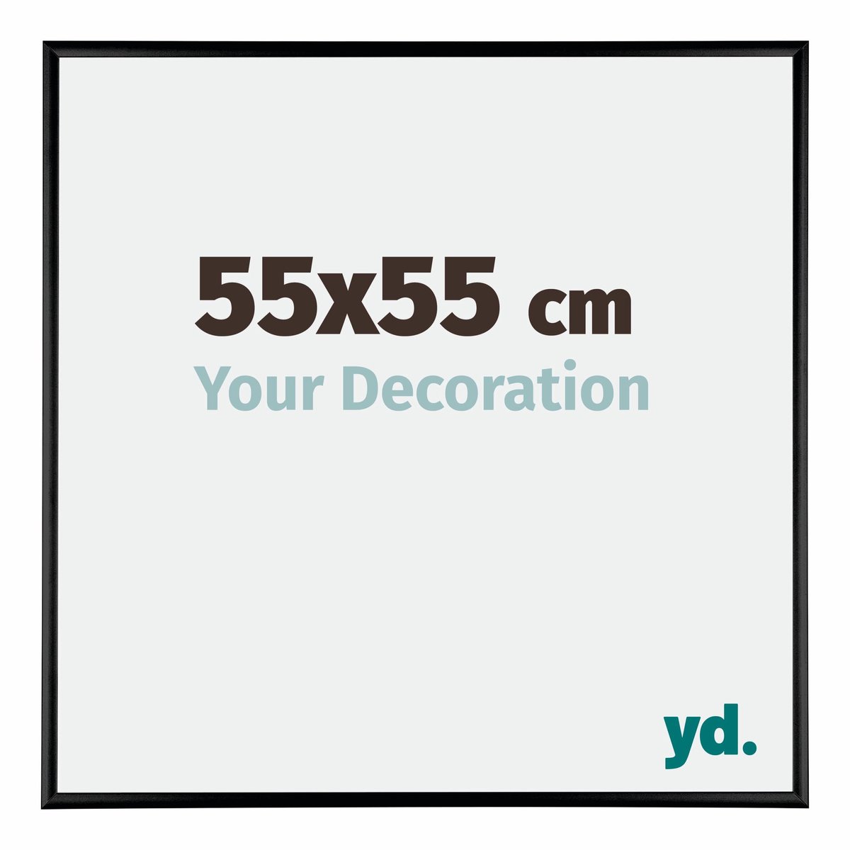 yd. Your Decoration - Fotolijst 55x55 cm - Aluminium - Zwart Hoogglans - Kent