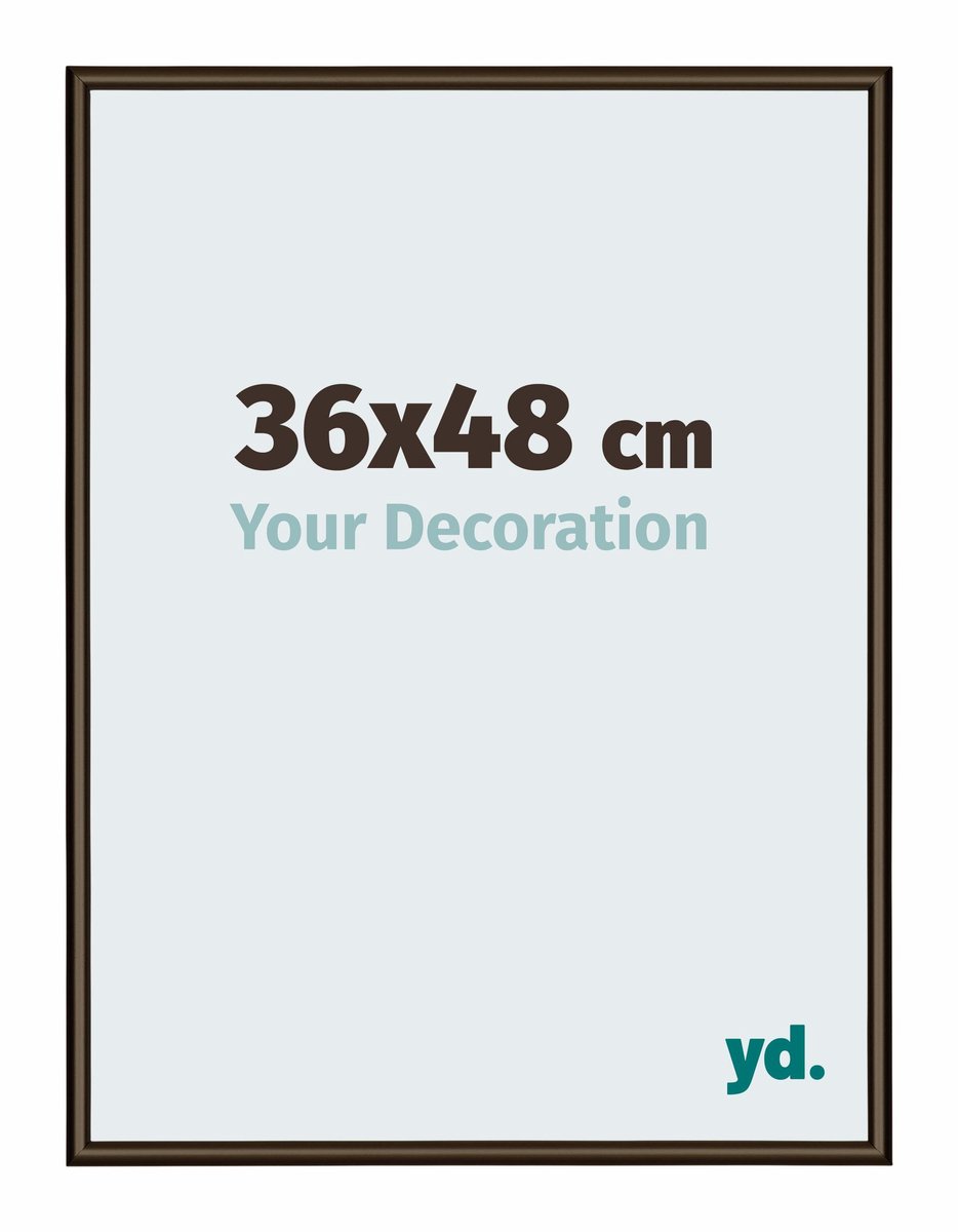 yd. Your Decoration - Fotolijst 36x48 cm - Aluminium - Walnoot Structuur - New York