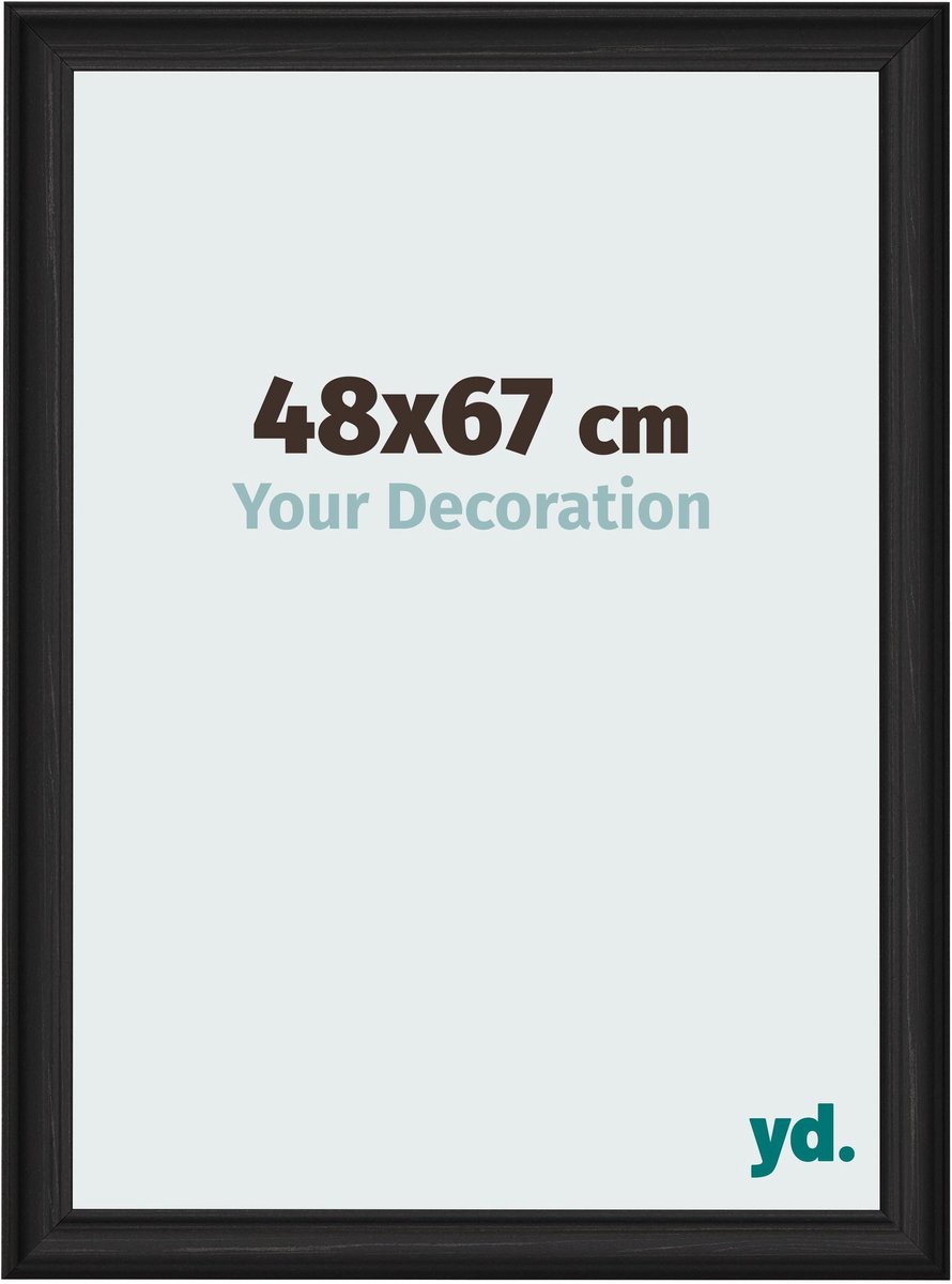 yd. Your Decoration - Fotolijst 48x67 cm - MDF - Zwart Houtnerf - Lazio