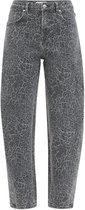 WE Fashion Dames barrel fit jeans met luipaardprint
