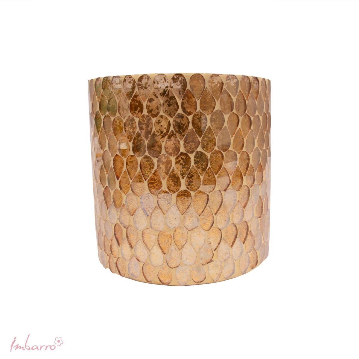 Imbarro Home & Fashion - Windlicht Seta L - Goud - 12.75 X 12.75 cm