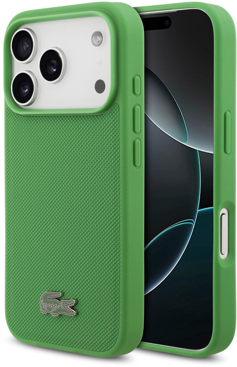 Lacoste Backcover hoesje voor Apple iPhone 18 Pro - Olijfgroen