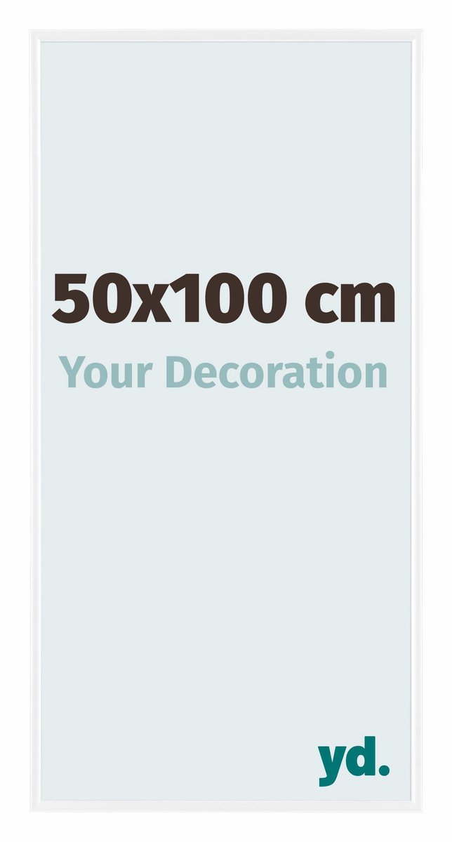 yd. Your Decoration - Fotolijst 50x100 cm - Kunststof - Wit Hoogglans - Evry