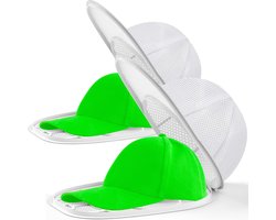 2 stuks vaatwasmachinehouder voor baseballpetten | Wasnet voor baseballpetten (wit, set van 2)